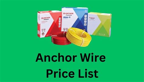 anchor metal box price list|anchor price list 2024.